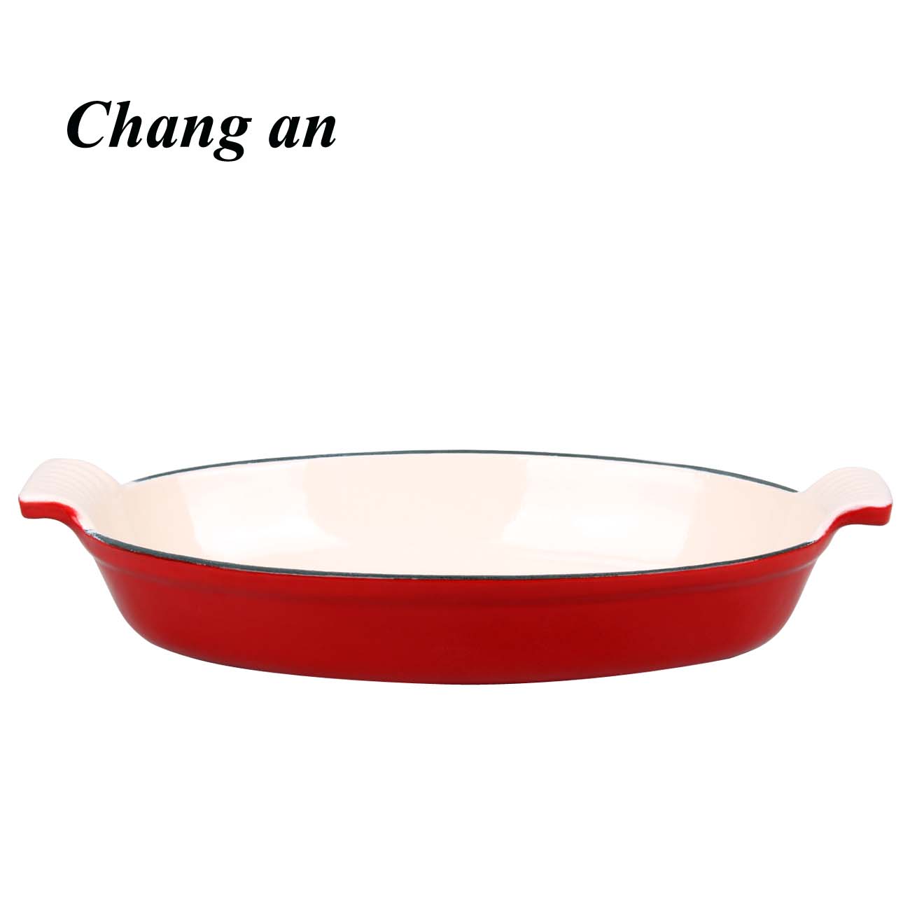 cast iron enamel fish pan