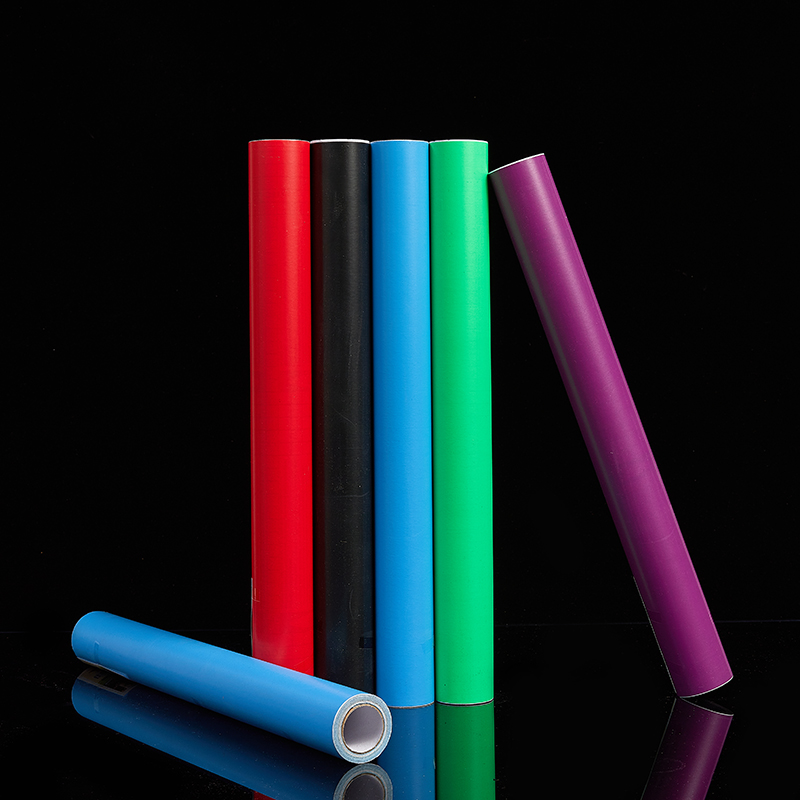 Self adhesive plain color film