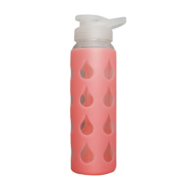 Portable borciliate glass water bottle