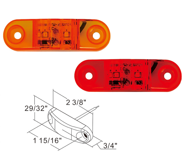 2-5/8β LED Side Marker Light