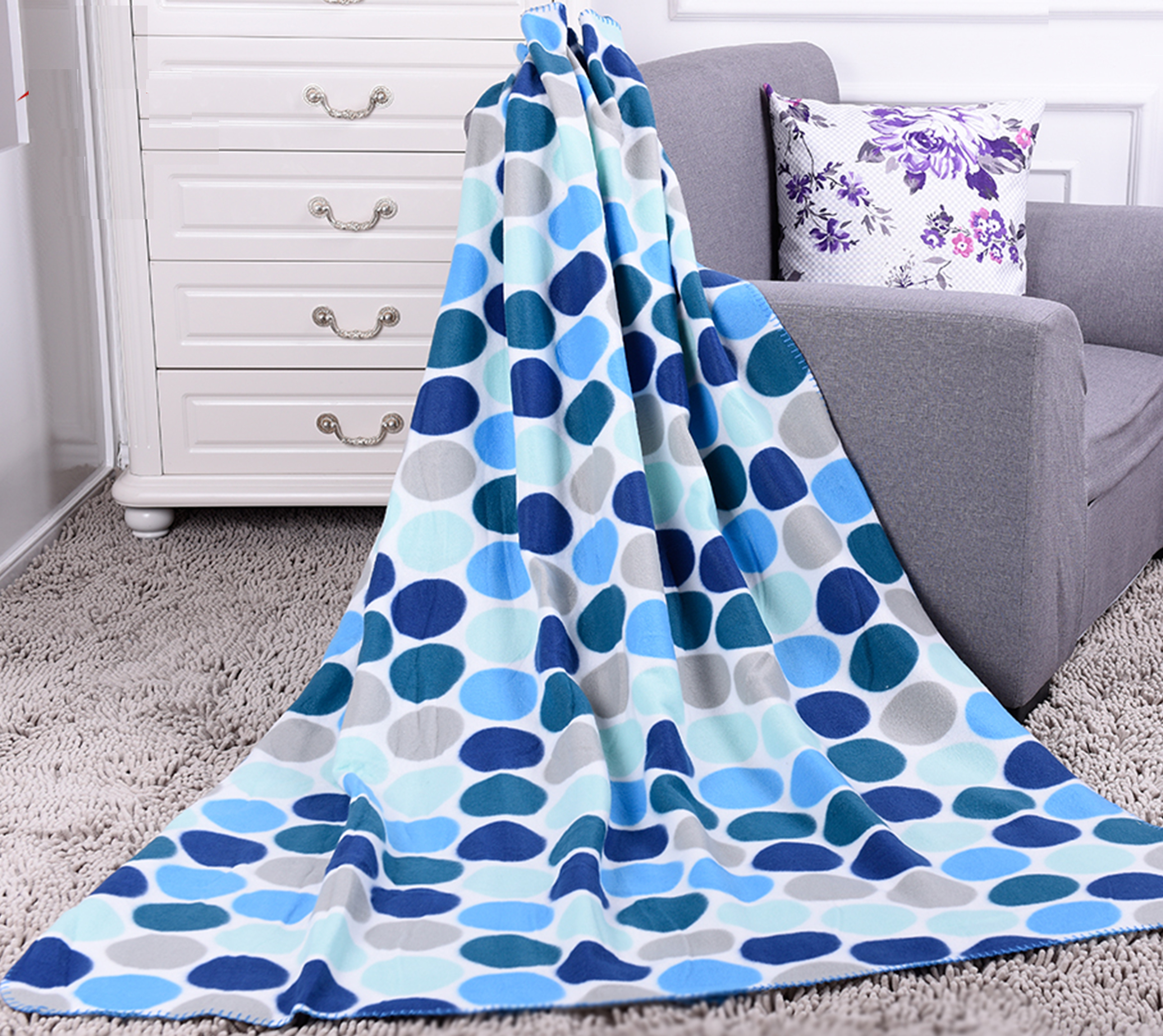 printed polar fleece blanket