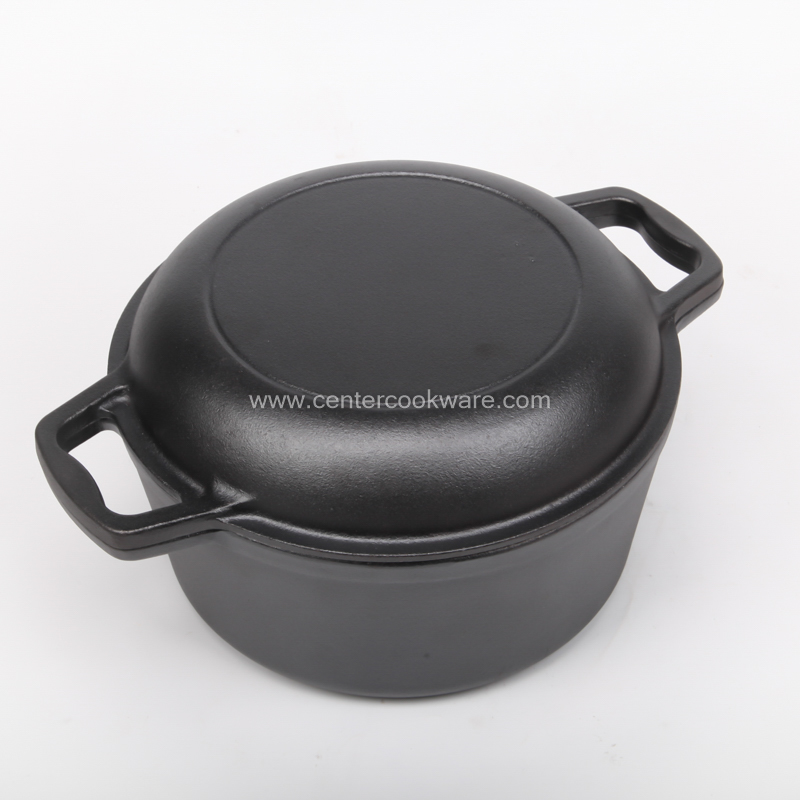 Cast Iron dutch oven pre seasoned Cast Iron Dutch Oven 2 in 1 cast iron casserole cast iron cookware