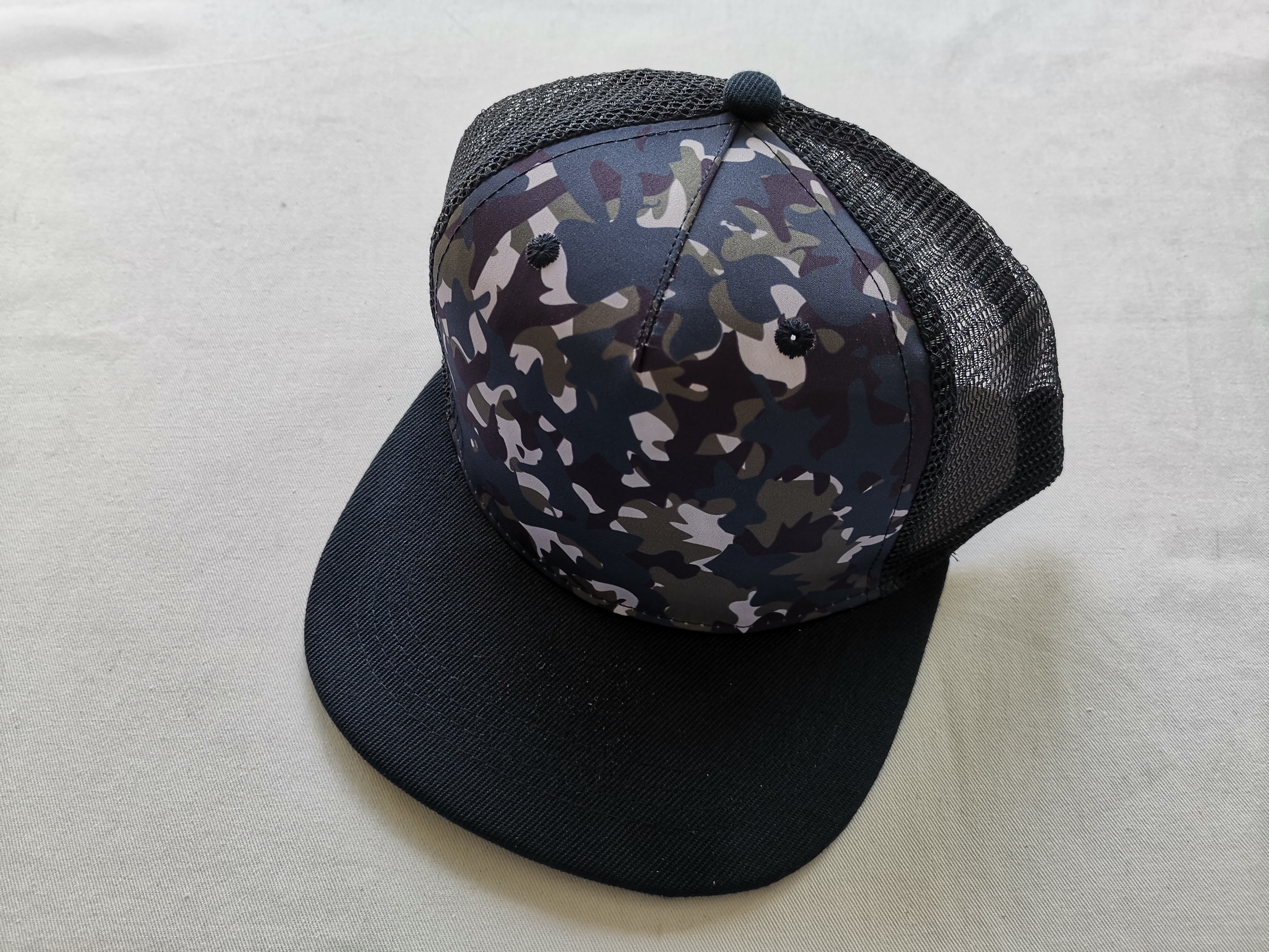 Sublimation print mesh back snapback cap