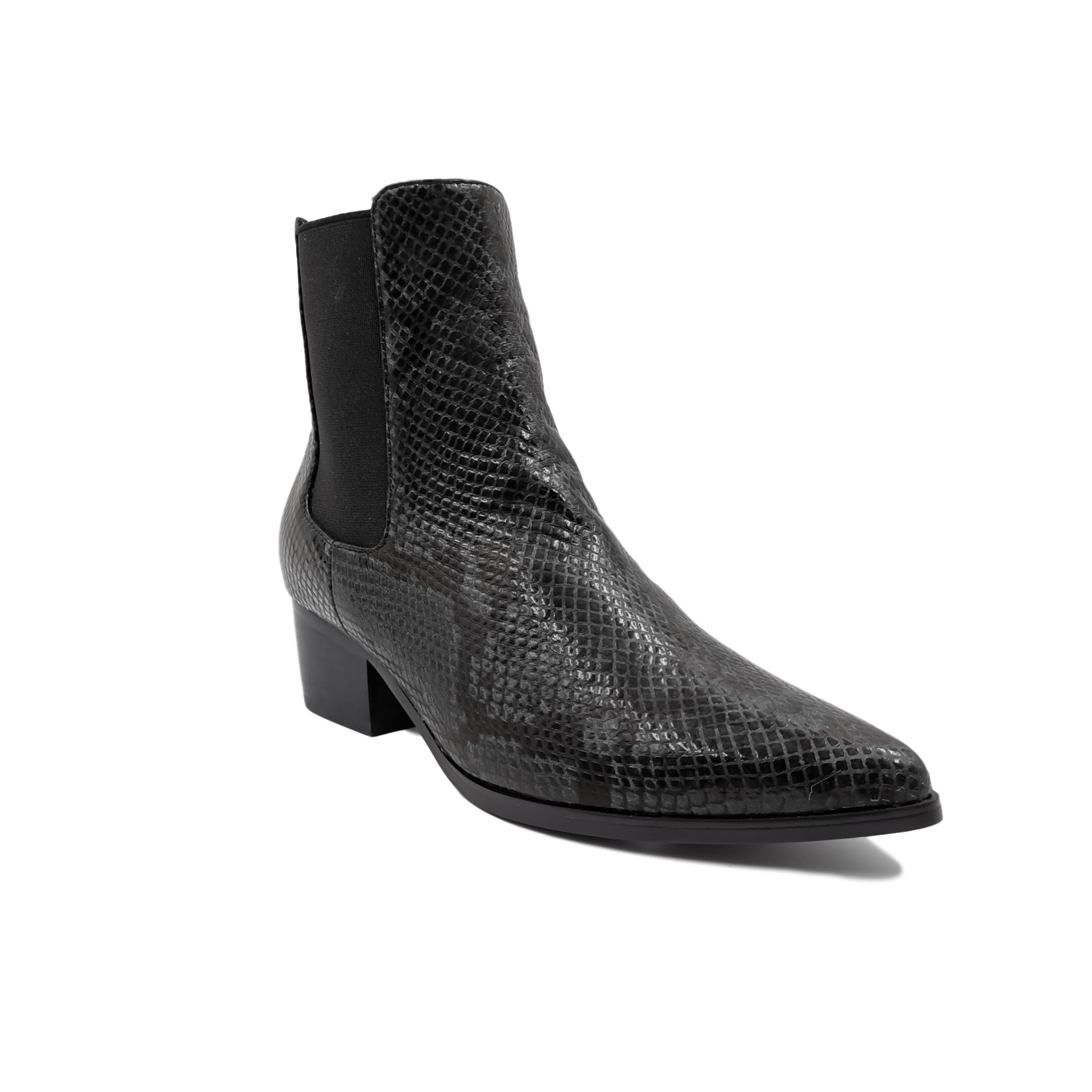 Fashion Sanke Leather Short Boot