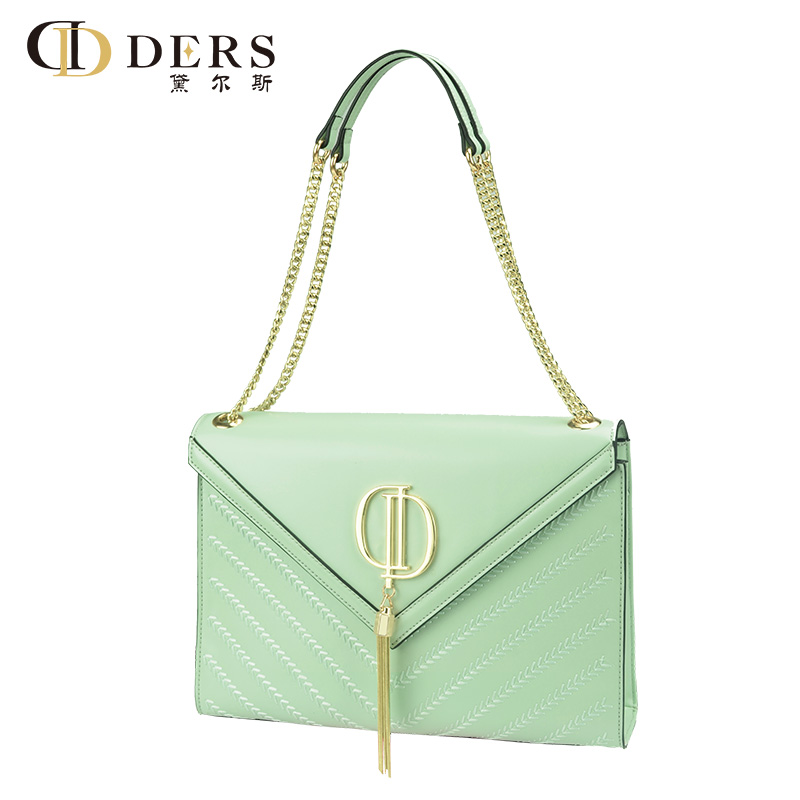 Customizable new embroidery with metal tassel PU women bag
