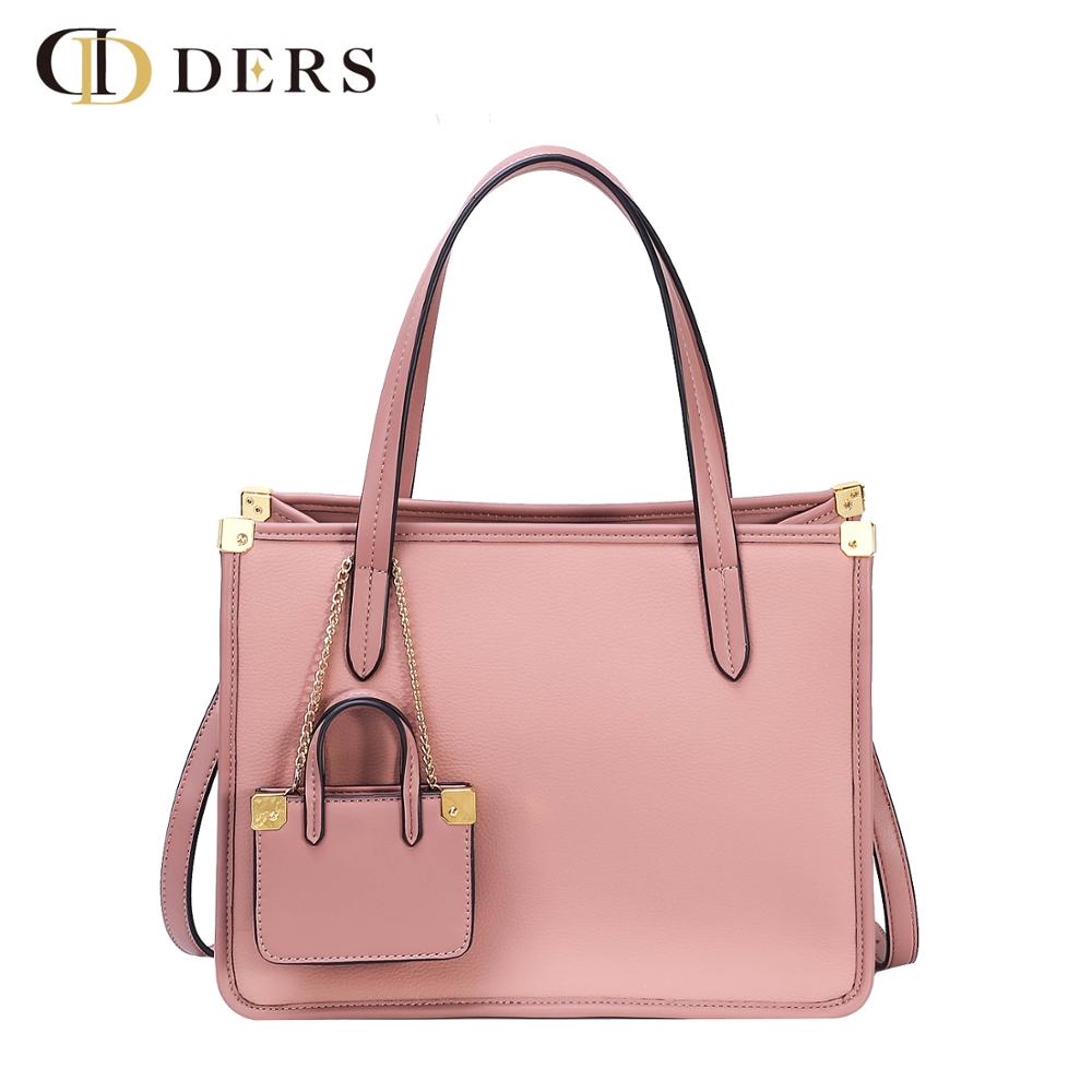 Customized PU handbag with hanging coin bag, can be crossbody bag