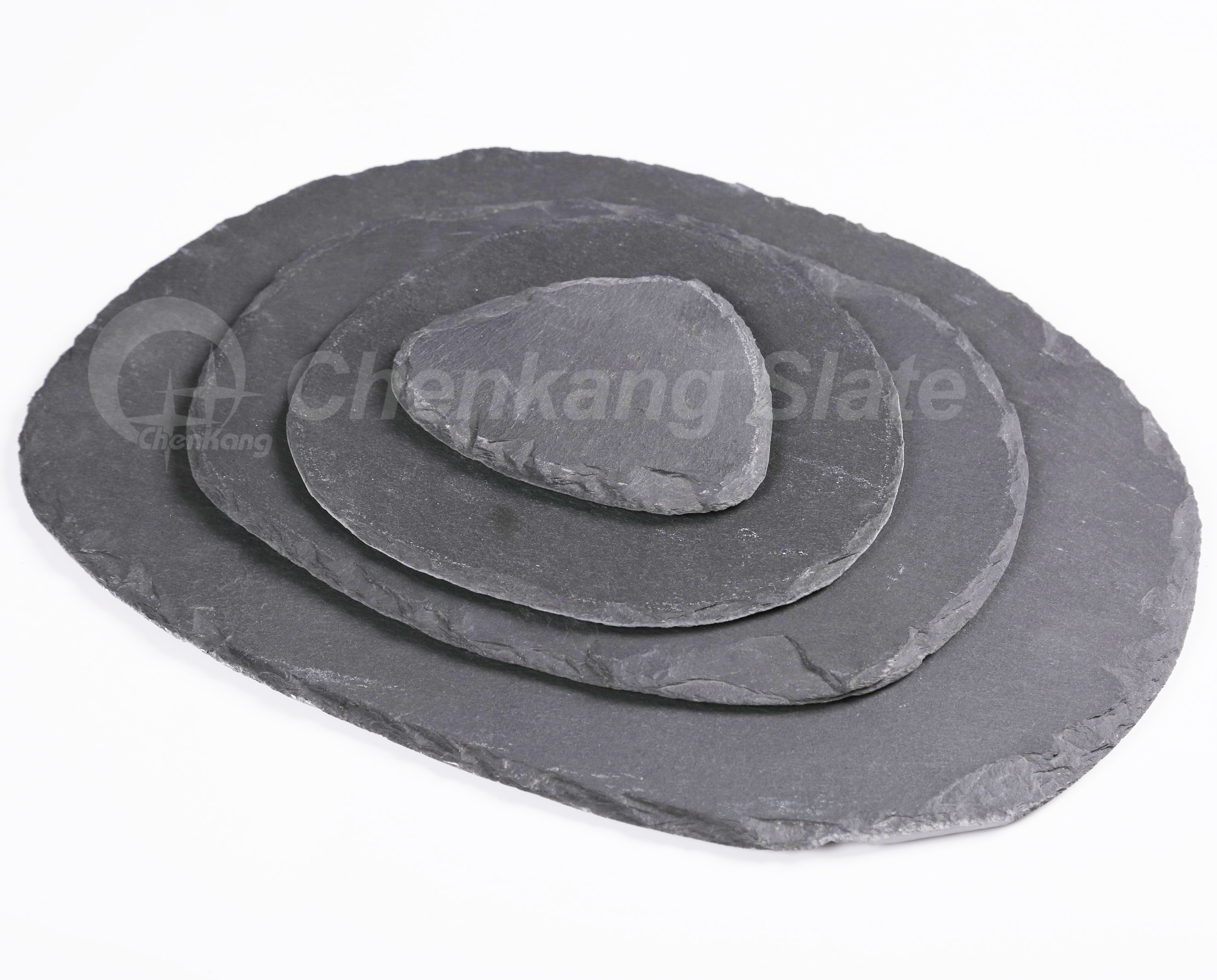 Slate Placemat Rough Chipped Edges Pebble Shape