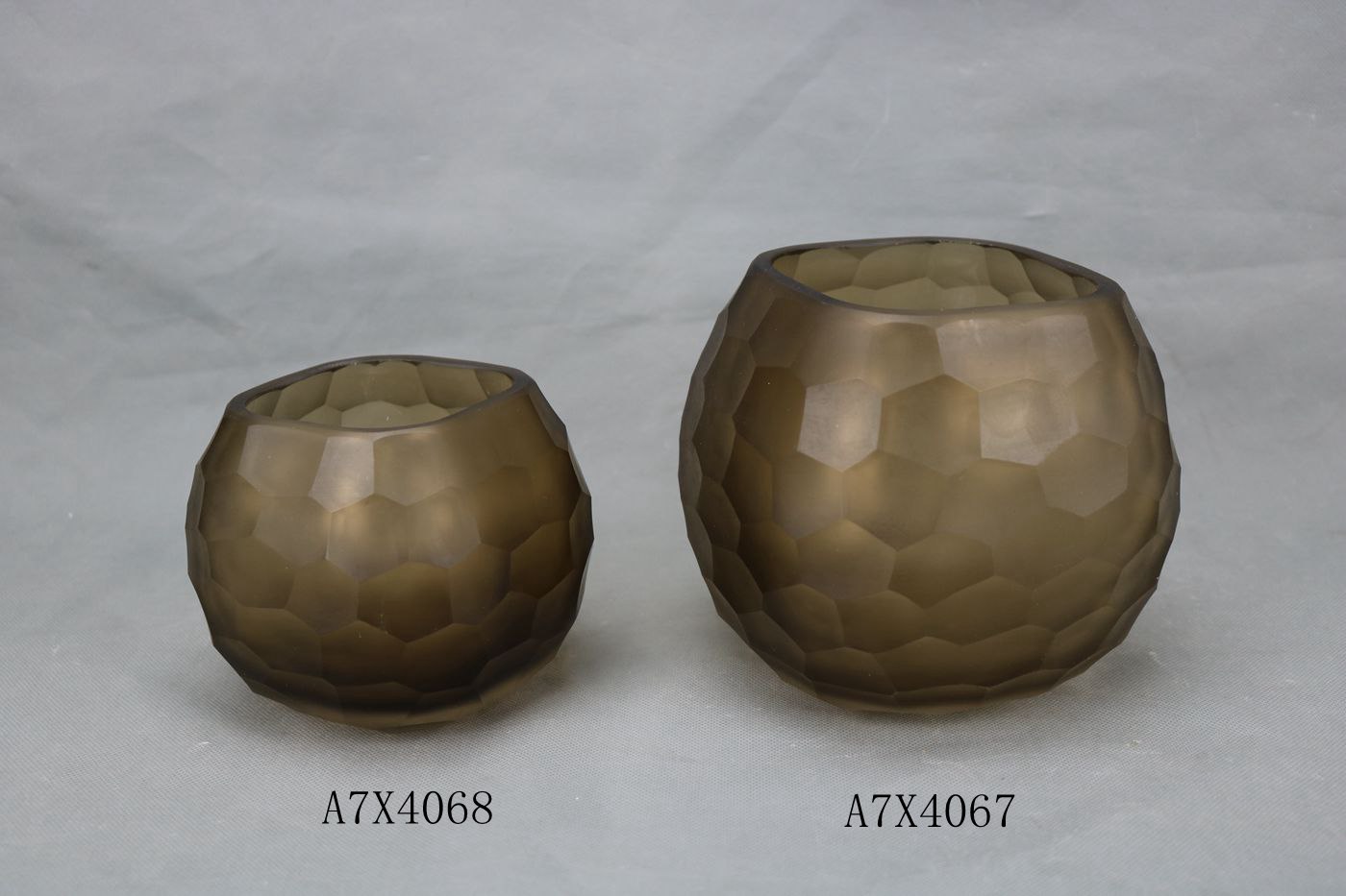 Glass candle holders