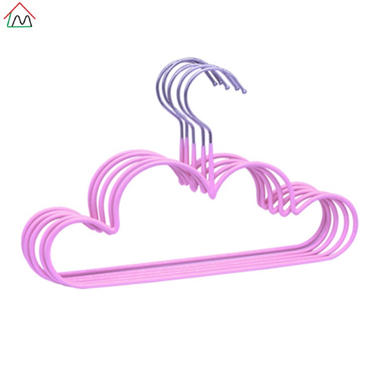 Cute Cloud Shape PVC Coated Kid Metal Clothes Hanger