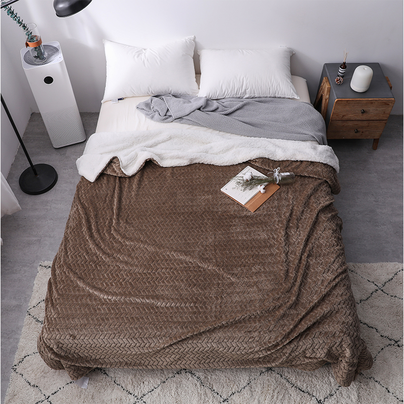 Jacquard Flannel with Sherpa Blanket