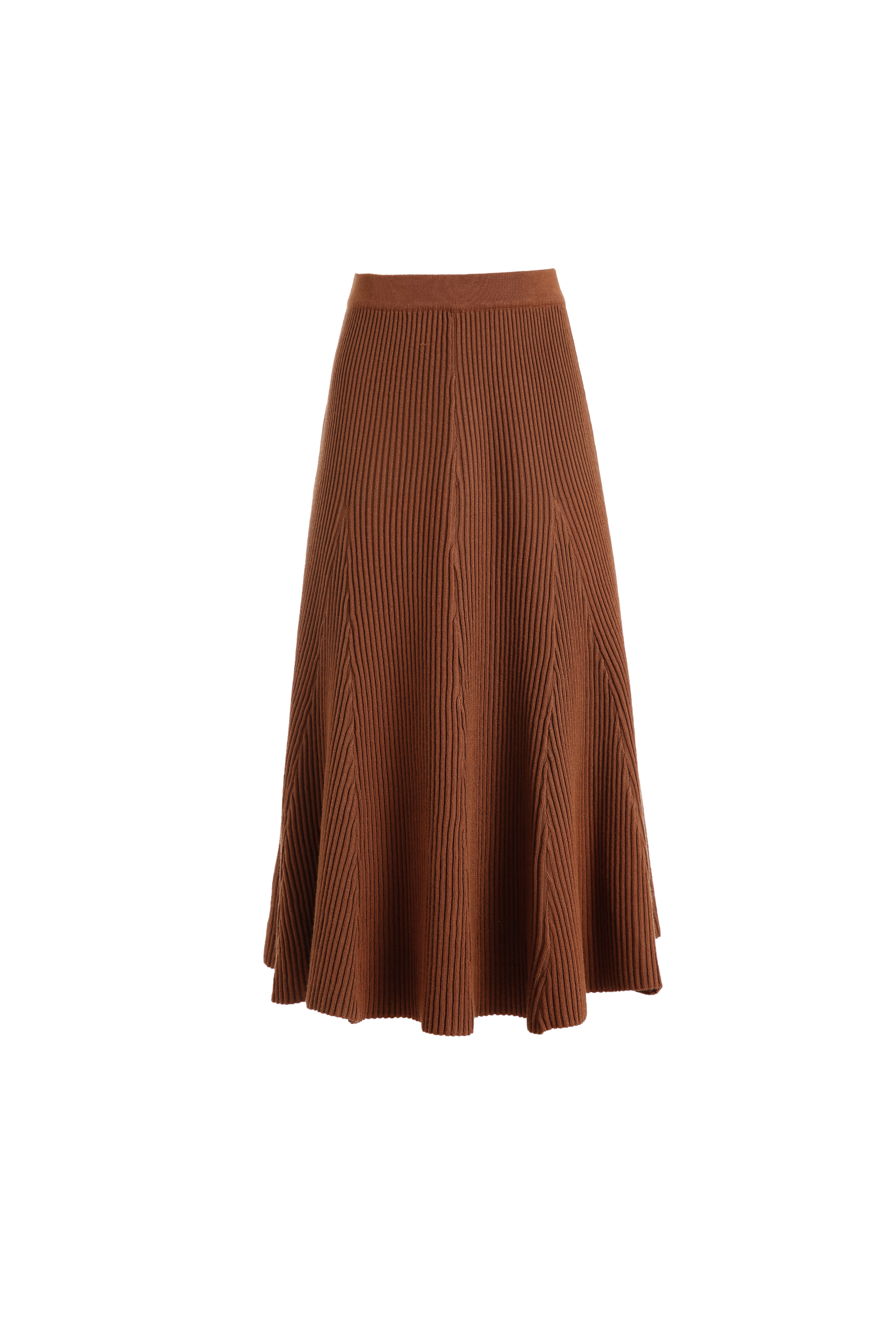 Ladie spit ribbed sweater skirt