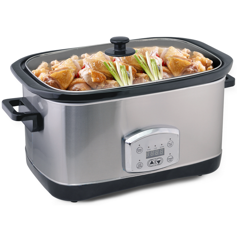 Digital Smart control Stainless steel Rectangular slow cooker 7.0L