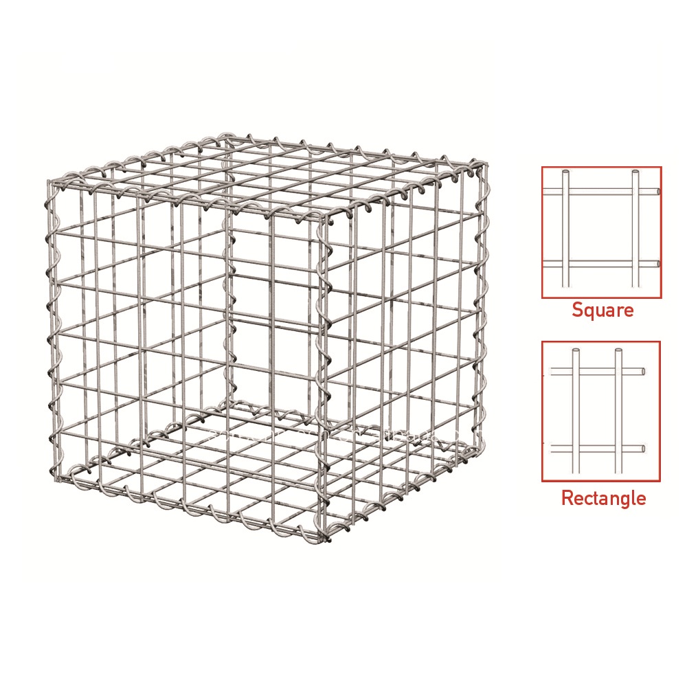 Hot dipped galvanized welded gabion 1x1x1m.