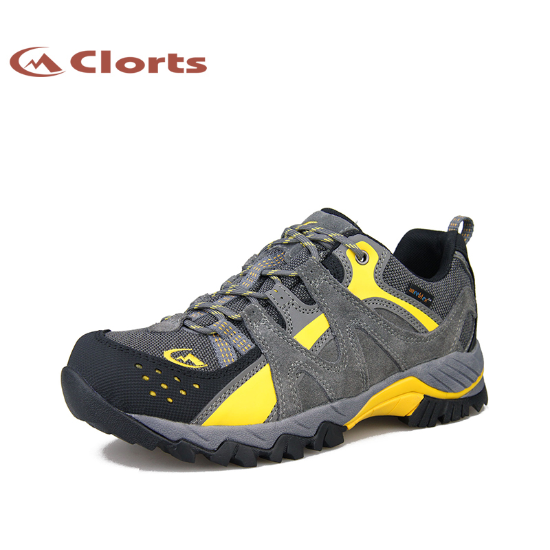 CLORTS Suede Leather Event Waterproof Rubber Outsole Trekking Shoes