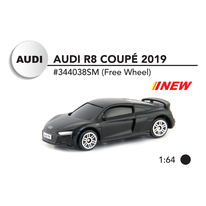 1:64 Junoir collection (Matte Black) - Audi R8 Coupe 2019
