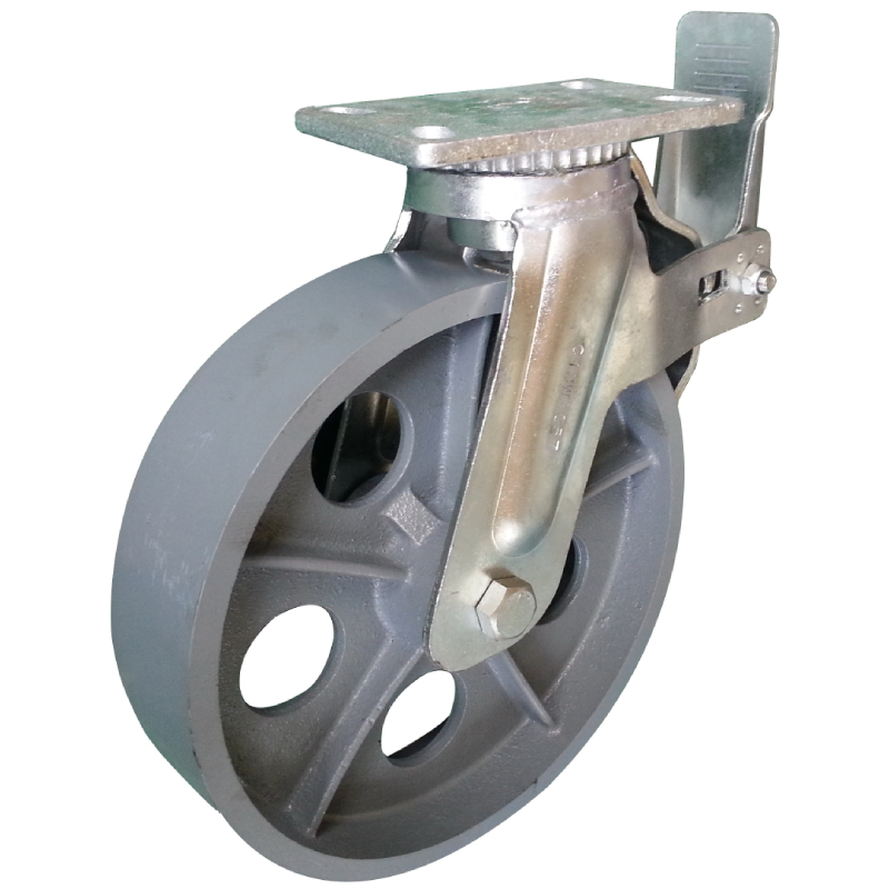 Japan Type J150 Elastic Rubber Wheel Caster With Double Brake