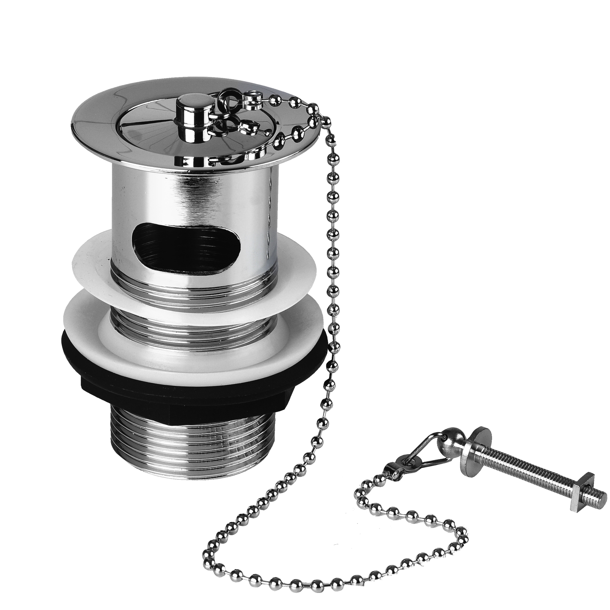 DOZ top seller G1-1/4 chrome brass basin waste EN274