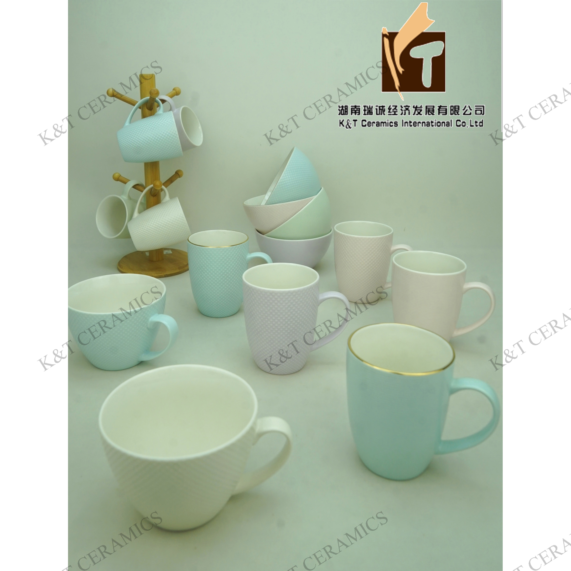 New bone china mug/soup mug color glaze