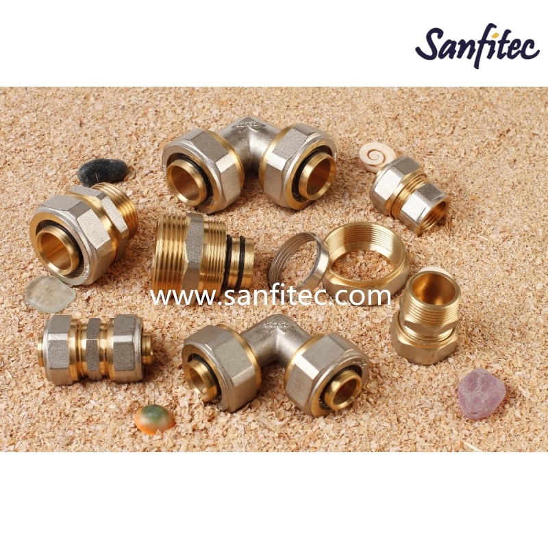 brass fittings; Brass fittings for water supply; brass pex fittings; brass pipe fittings; copper fitting; reducing tee; manifold; radiator valve; DZR brass fitting; sanfitec，compression fittings