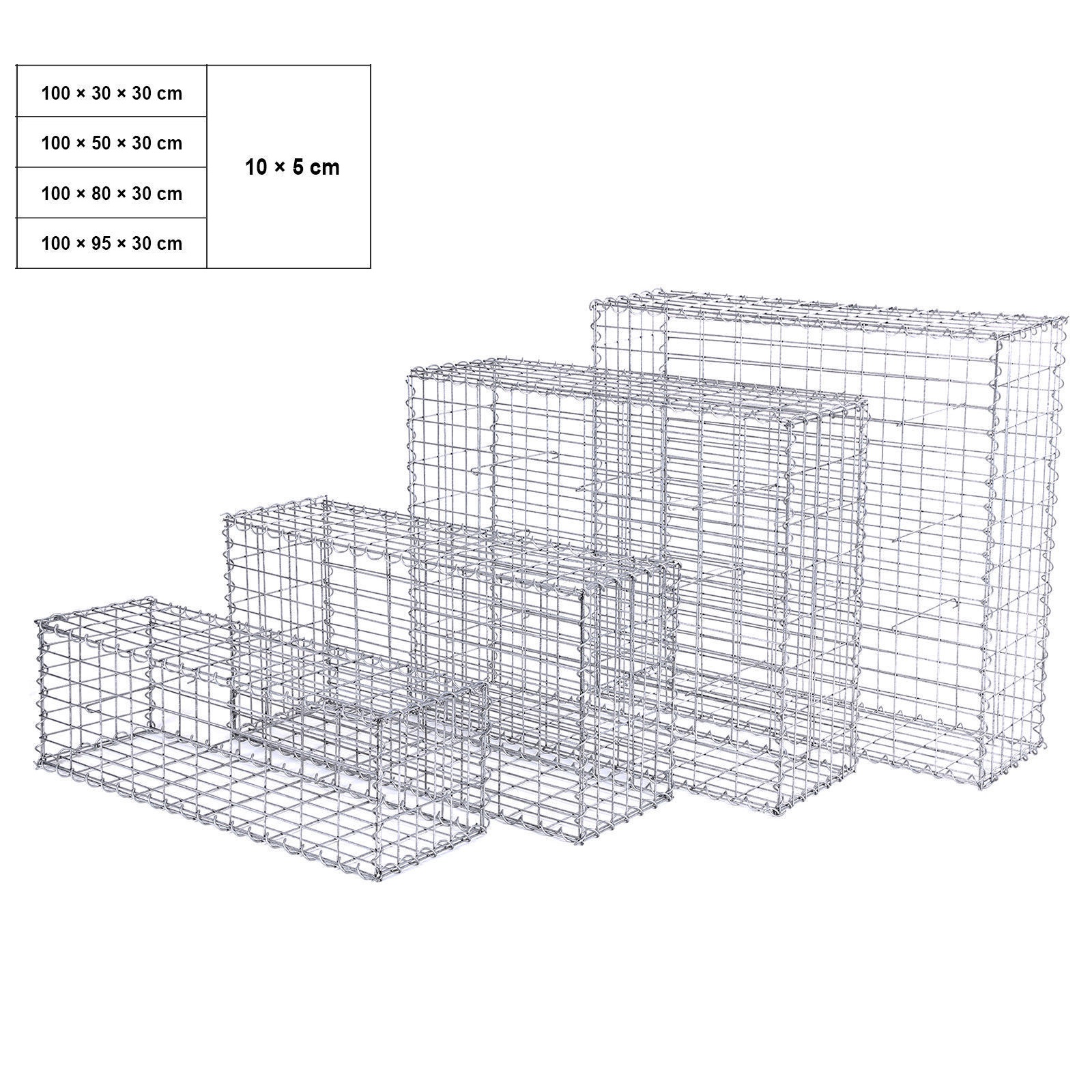 Hot dipped galvanized welded gabion 1x1x1m.