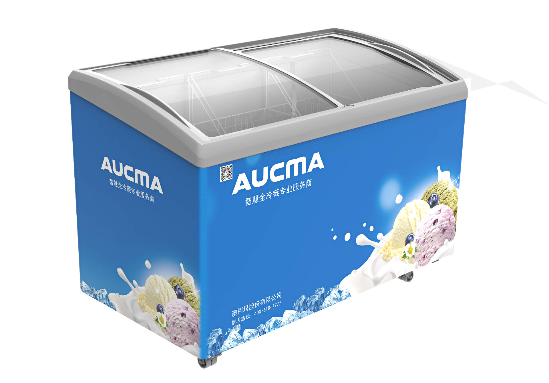 Aucma Curved Door Chest Showcase-Sf330
