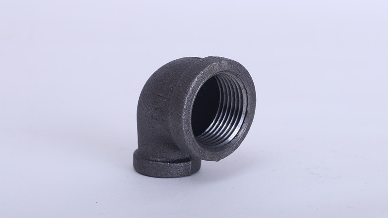 Black banded Malleable Iron Pipe Fitting Reducing Elbow 90 Degrees