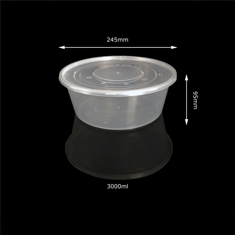 China Canton Fair Yiqiang 466 Disposable Plastic Storage Takeaway Microwavable Round Food Container Box Factory