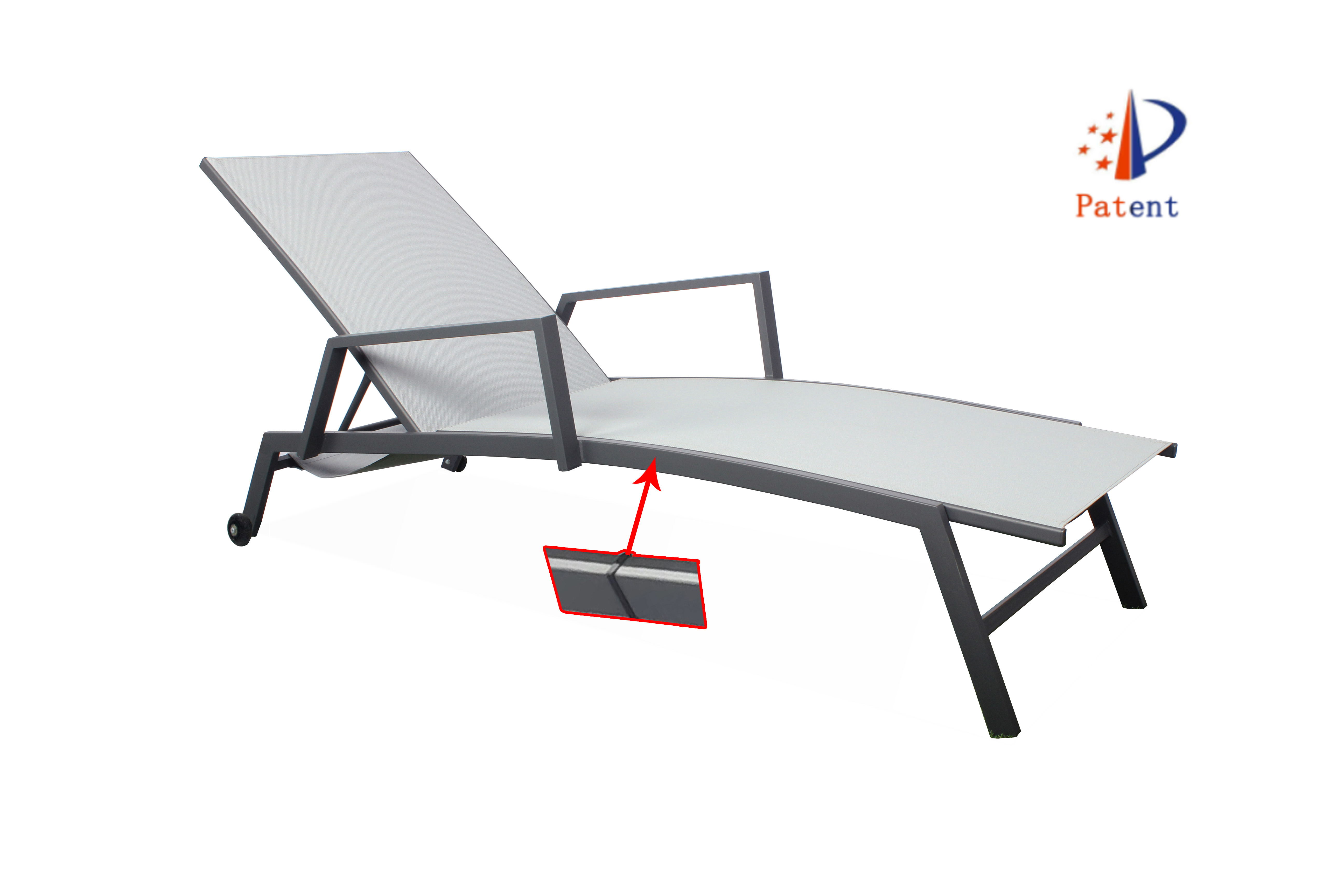 steel chaise lounge