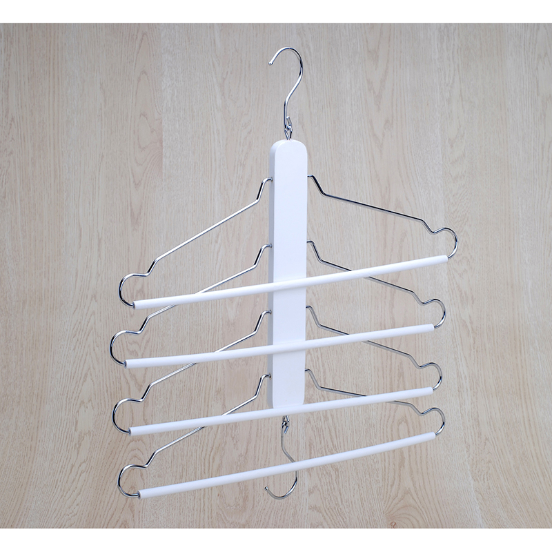 4 tiers wooden pants hanger