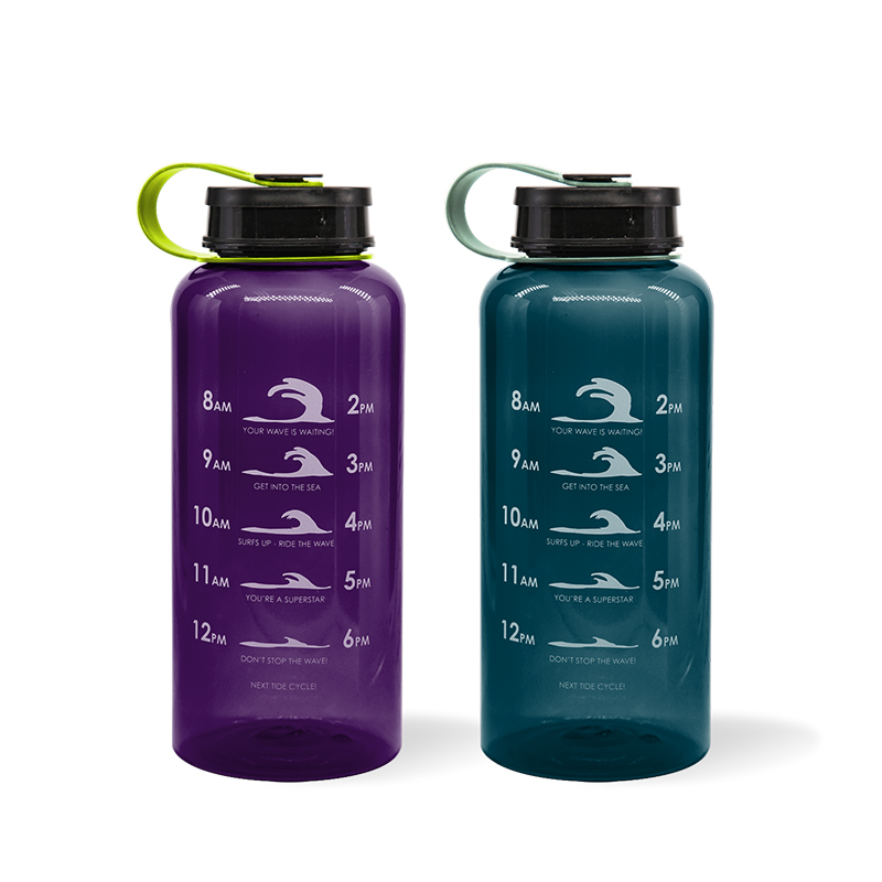 GOX Tritan Water Bottle With Carry Loop With Wide Mouth BPA free For Fitness, Outdoor Enthusiasts