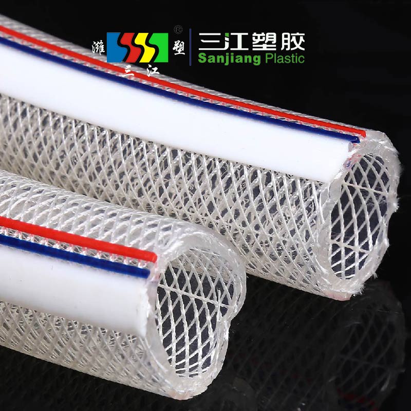 Heavy Wall Reinforced Clear PVC Tubing w/Polyester Braid