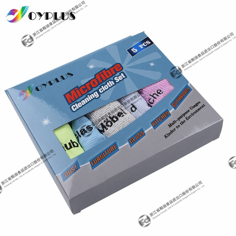 5PK Multipurpose Microfiber Cloth with Embroidery