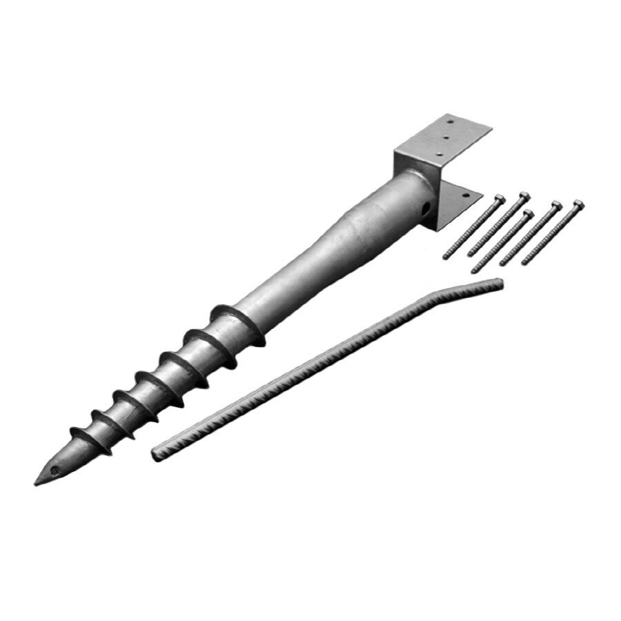 Ground metal screw post earth anchor