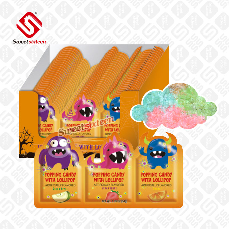 54g Popping Candy With Lollipop And Sticker