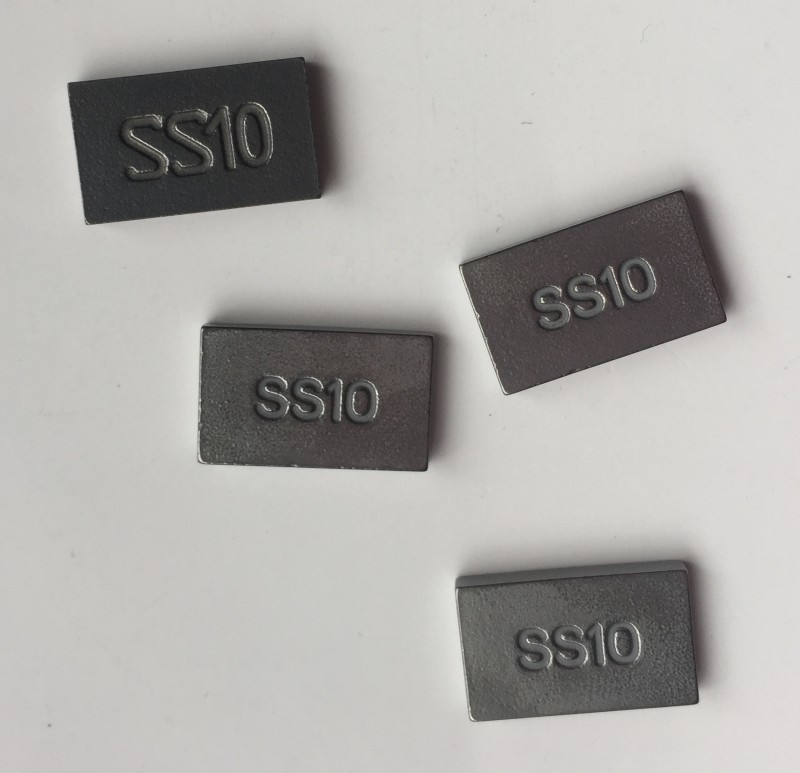 Tungsten carbide brazed SS10 tips