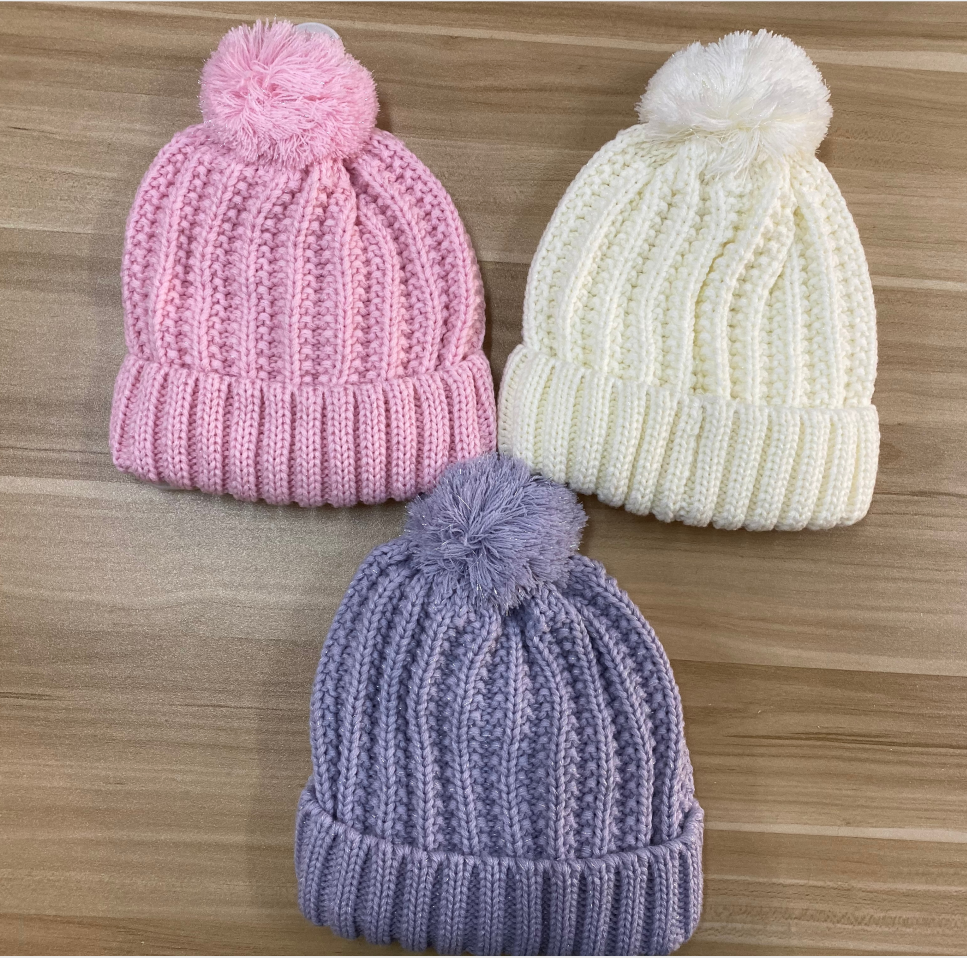 Knitted Pompom Hats