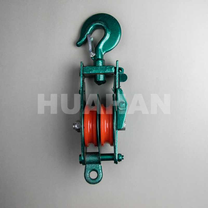 Pulley Block , Double Wheel With Hook , Open Type