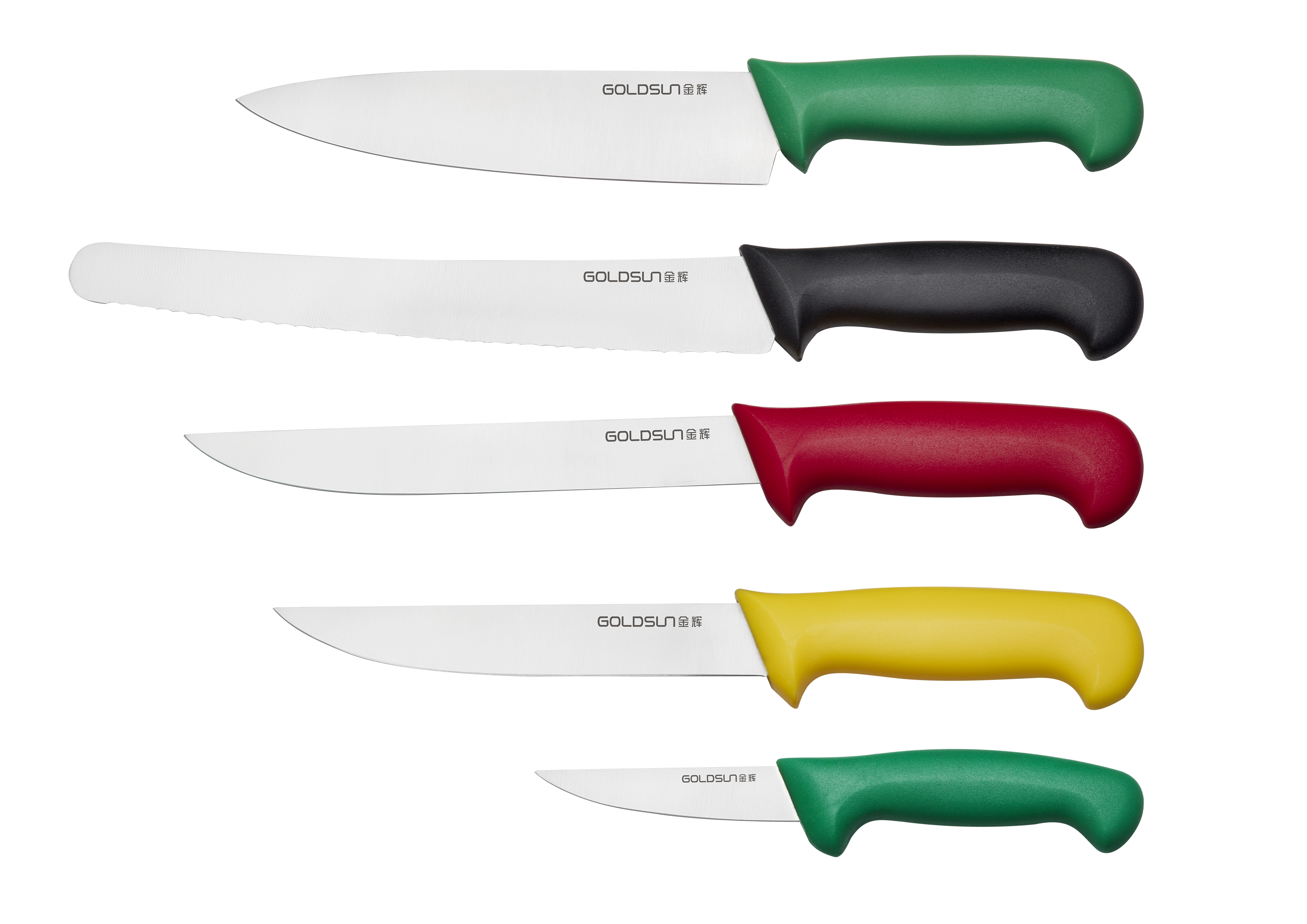 L2 PP handle chef's knife, santoku knife, slicing knife, bread knife, steak knife,utility knife, paring knife