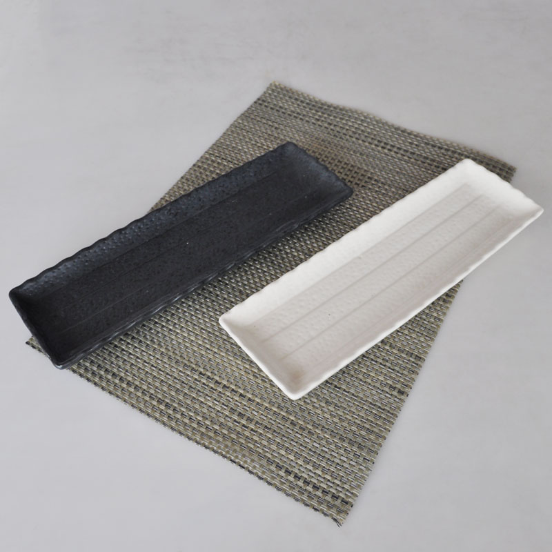 Ceramic sushi plate saury plate
