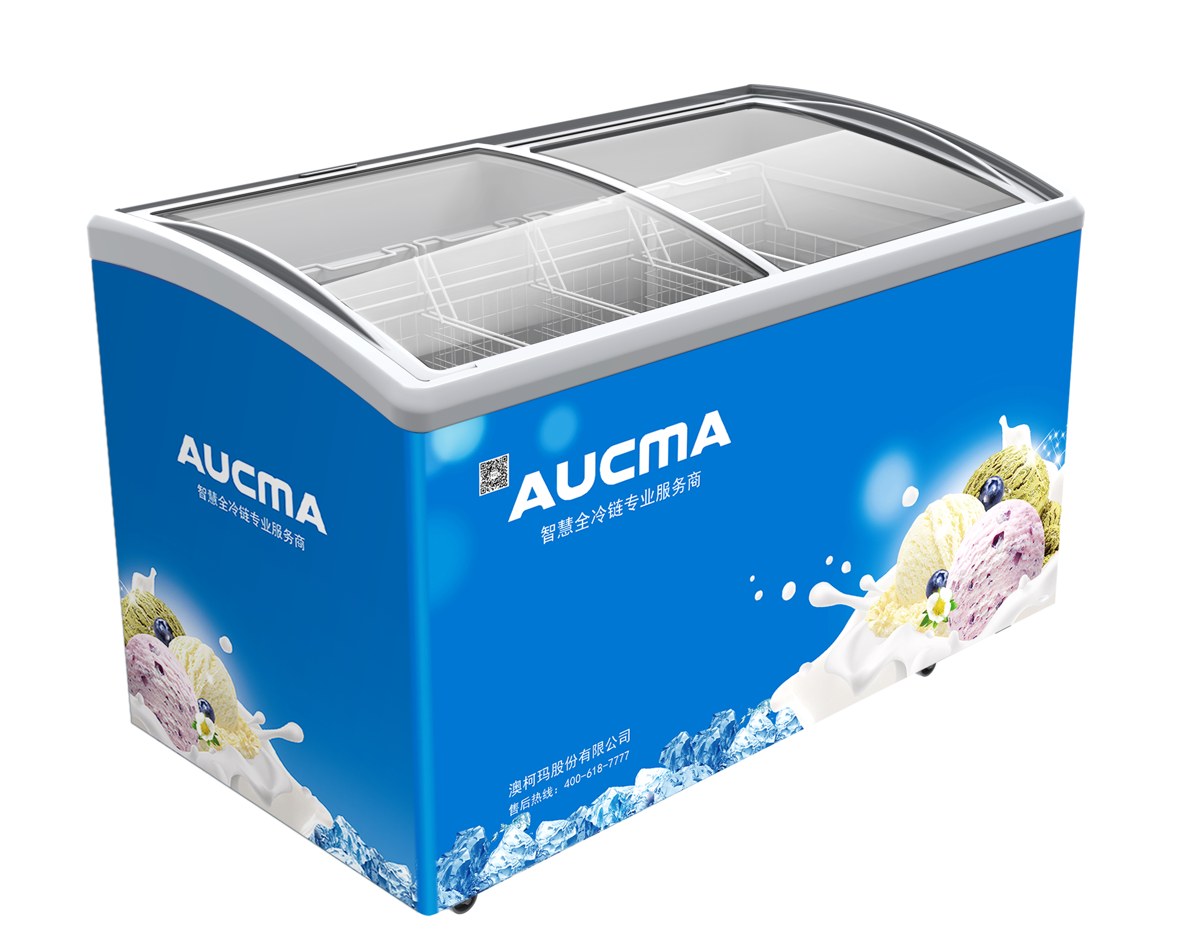 Aucma Curved Door Chest Showcase-Sf420