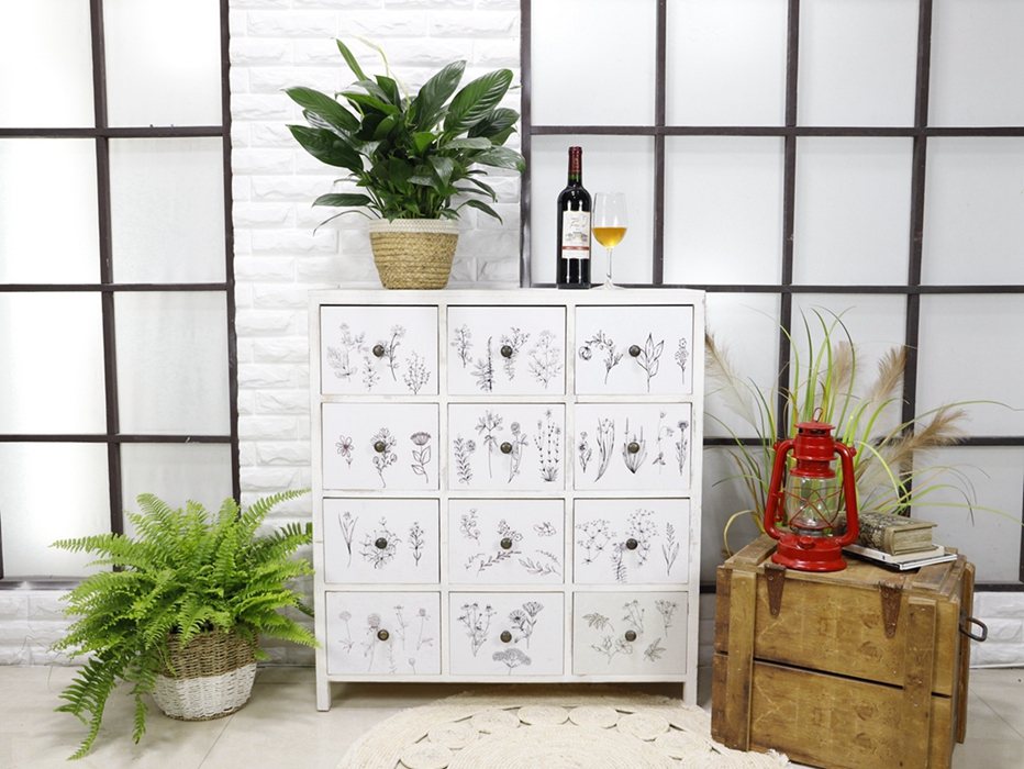12 drawer unit,wooden box