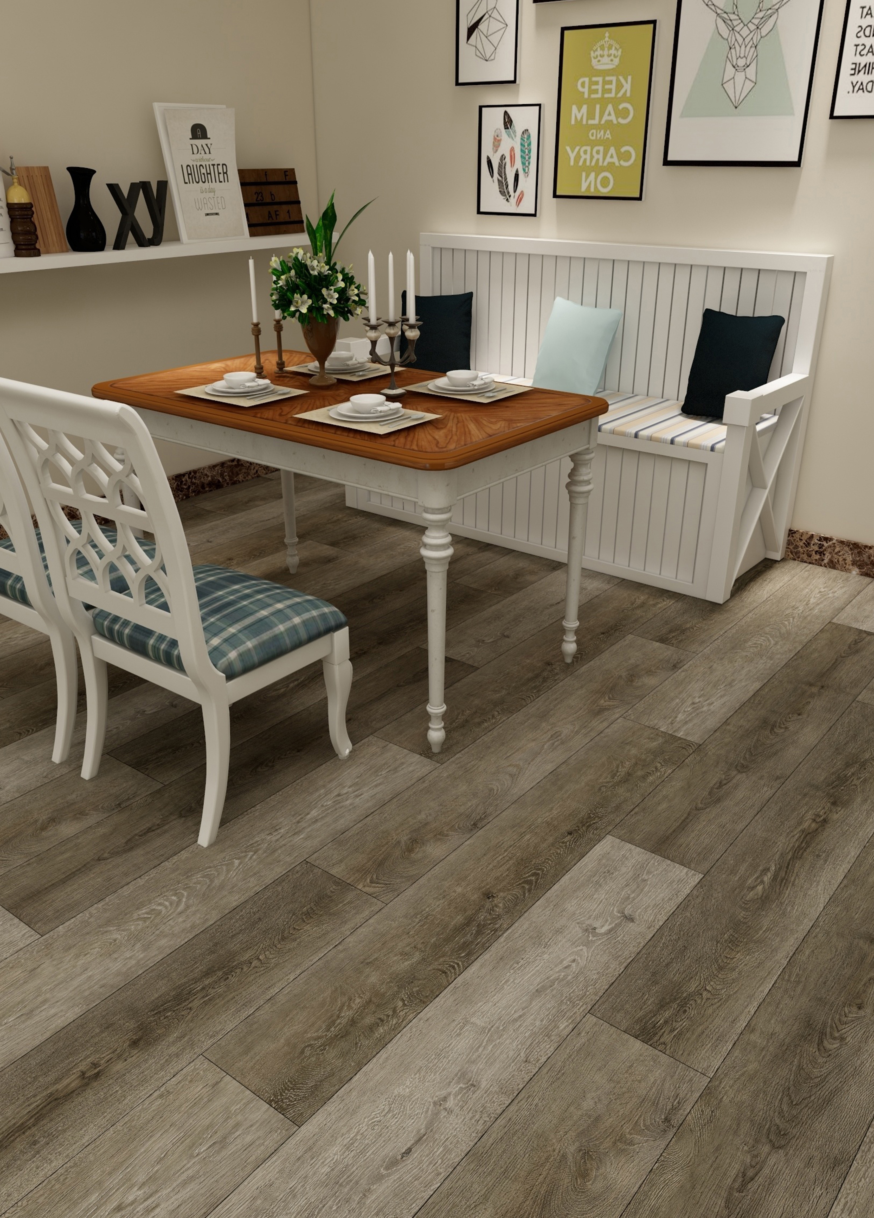 Easy Installation Commercial Non-Slip PVC Click Flooring