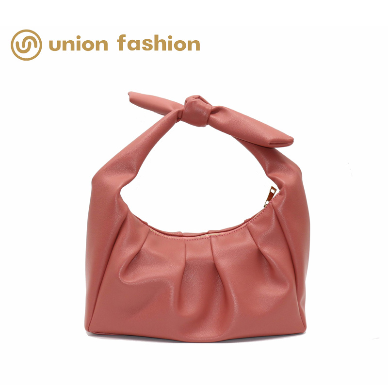 UNION FASHION Customized soft PU women ruched shoulder bag
