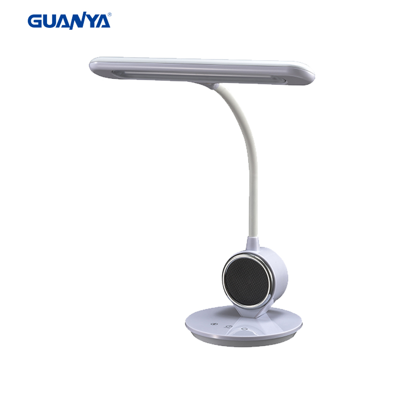 LED eye-caring desk lamp with bluetooth speaker stepless dimmable