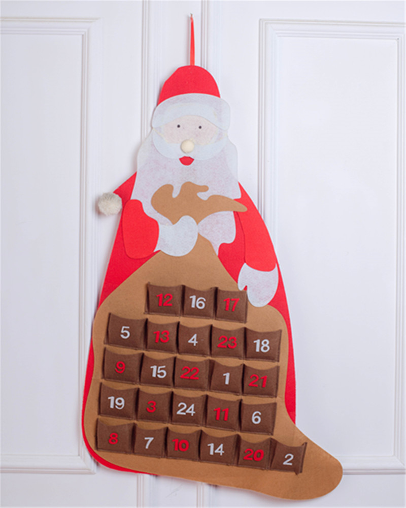 DIY Felt Countdown Calendar Date 1-31 Christmas Advent Calendar for Christmas Decor