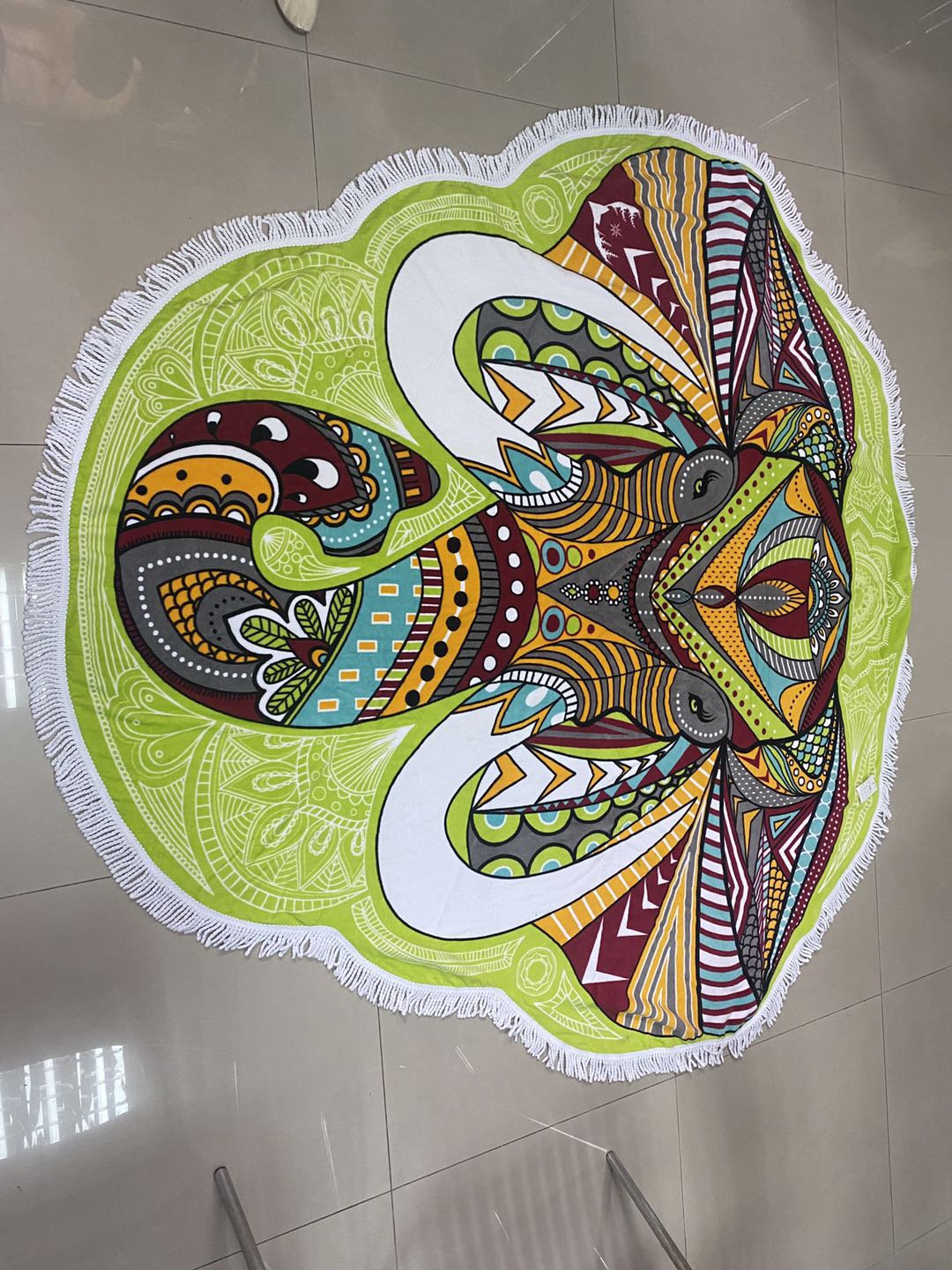 100% cotton special shape printed velour beach towel
