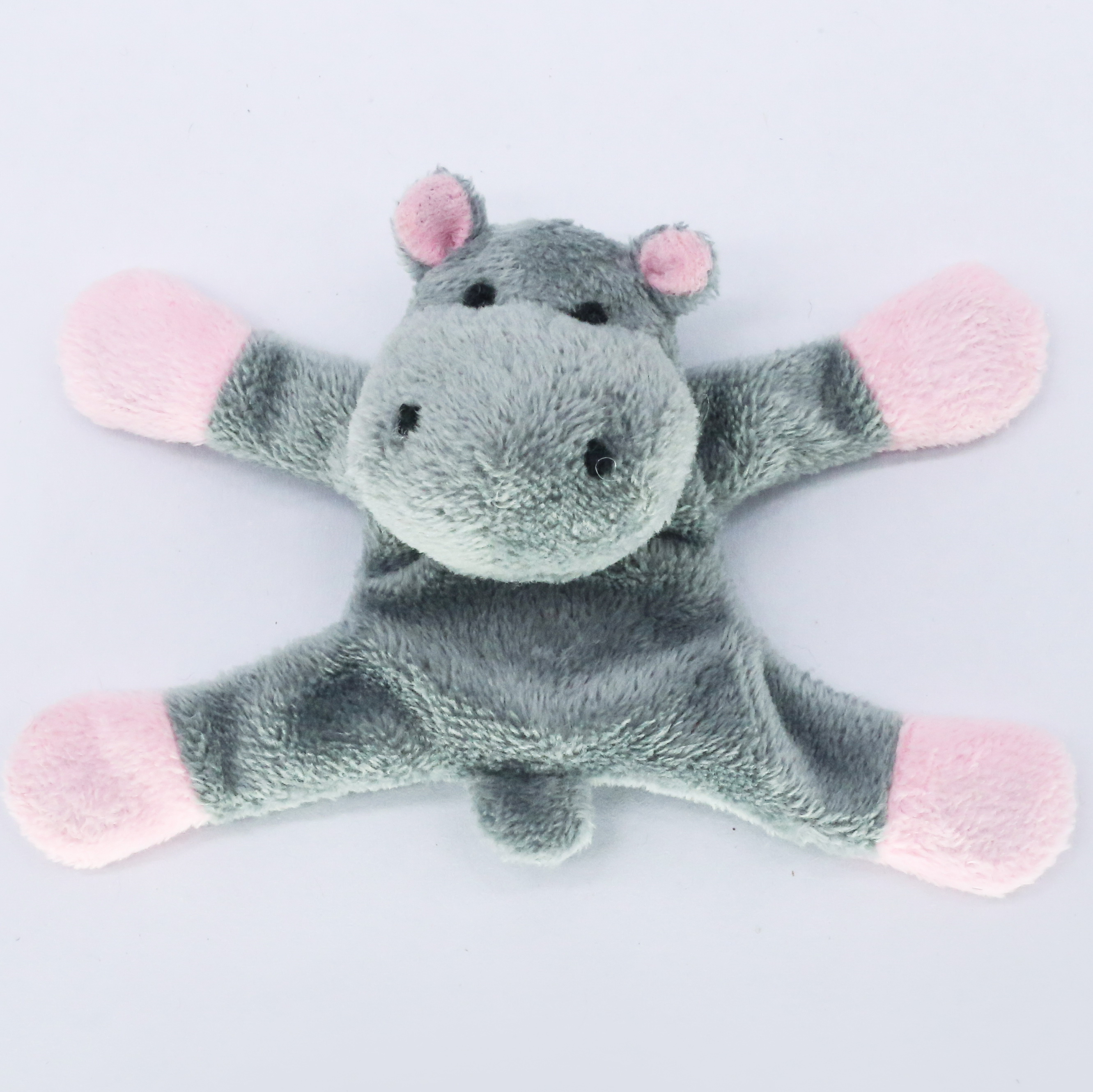 Plush hippo fridge magnet