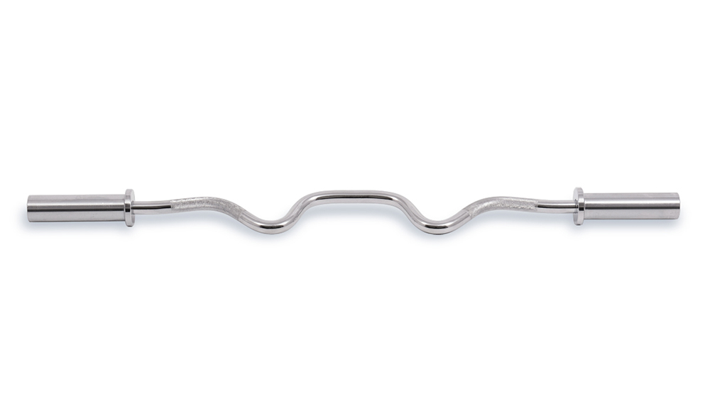 47" chrome olympic bar with big bend
