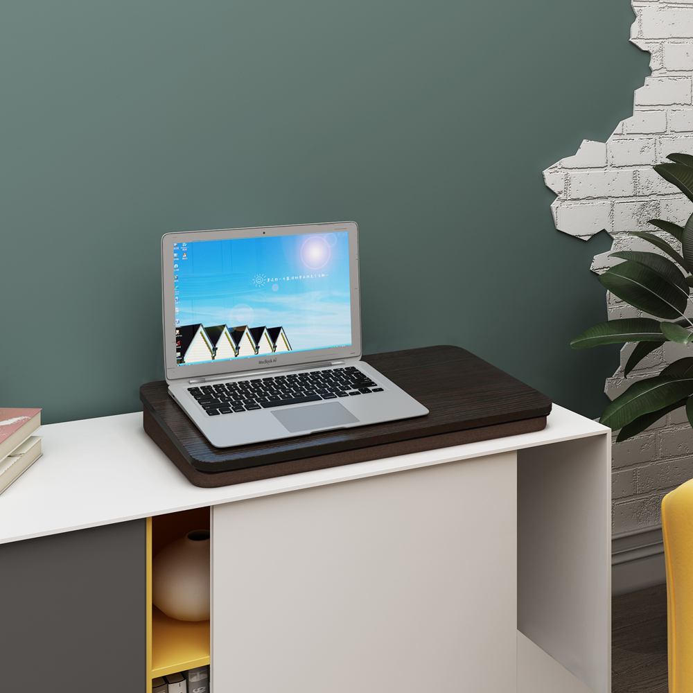 Lap Desk for Laptop, Portable Laptop Table with Phone Tablet Holder