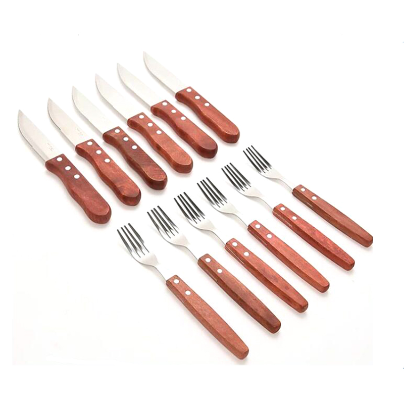 12pc Jumbo Steak Knife And Fork Set